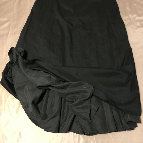 Fine Silk Voluminous Charcoal Maxi Skirt - Picture 7 of 14